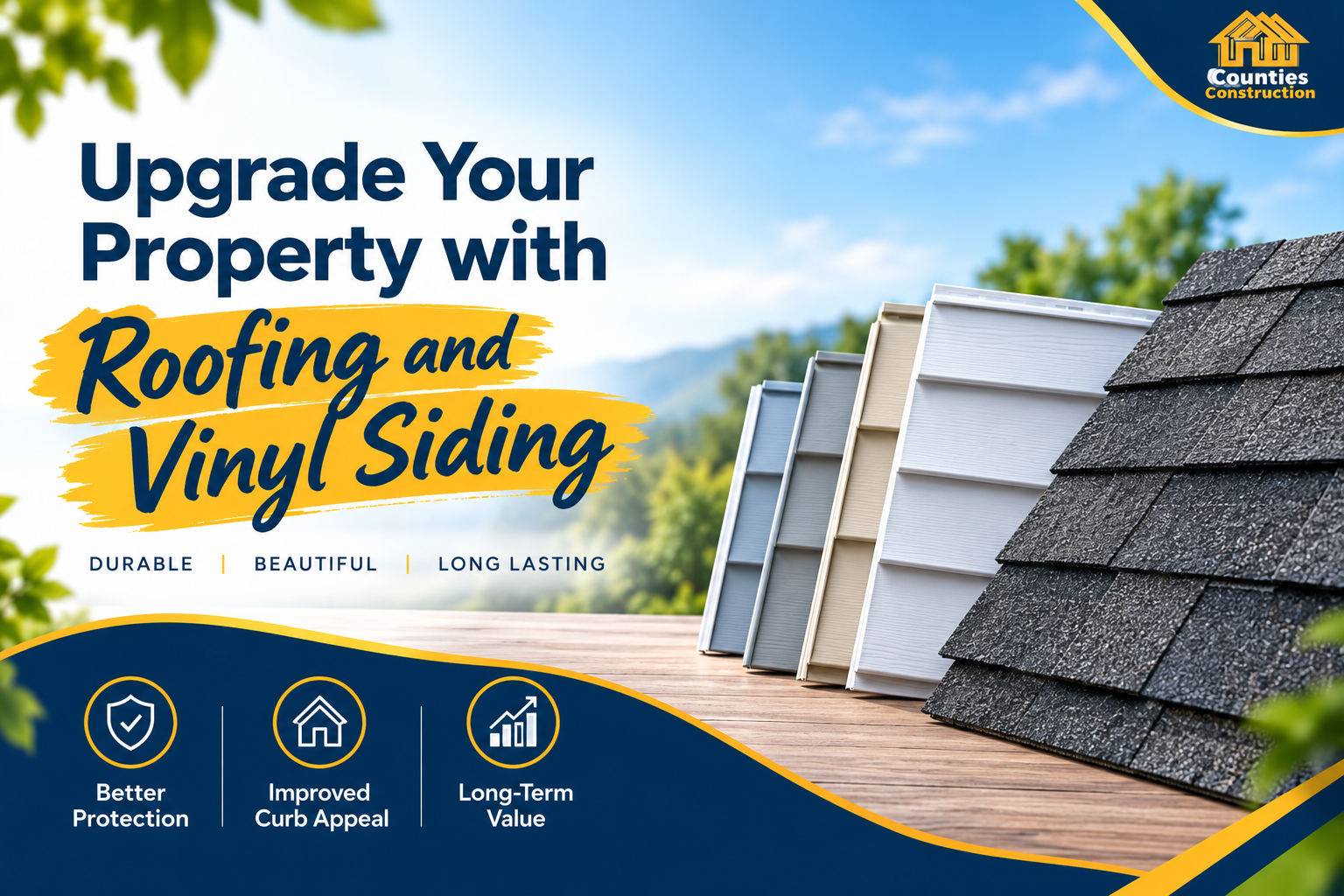 Upgrade Your Property with Roofing and Vinyl Siding
